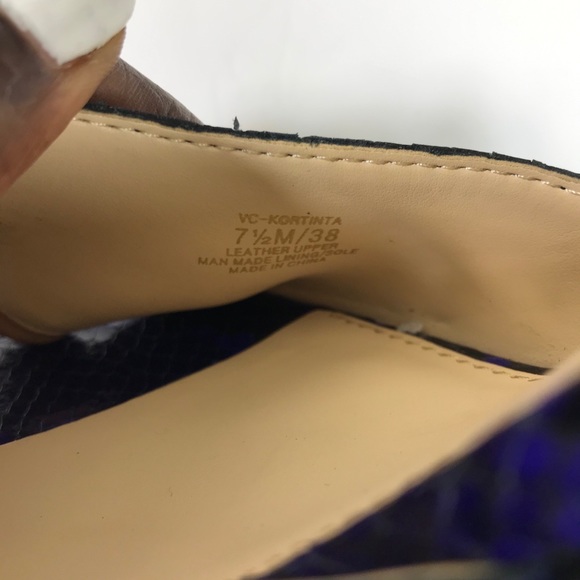 New Vince Camuto womens platform heels size 10 snakeskin leather ankle strap - Picture 7 of 7